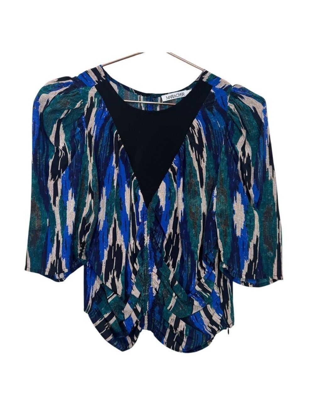 NEW Maria Cher Noia Abstract Silk Blouse Medium